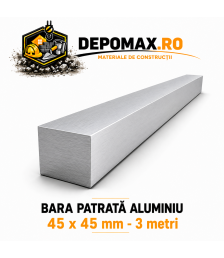Bara patrata aluminiu 45 x 45 mm, 3 metri, EN AW-6082